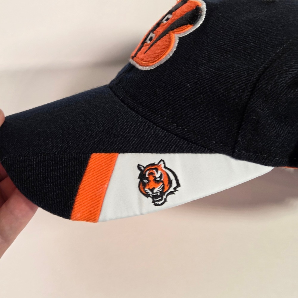 Reebok Cincinnati Bengals NFL Hat Mens Black Orange Adjustable Baseball Cap Logo - Picture 3 of 7